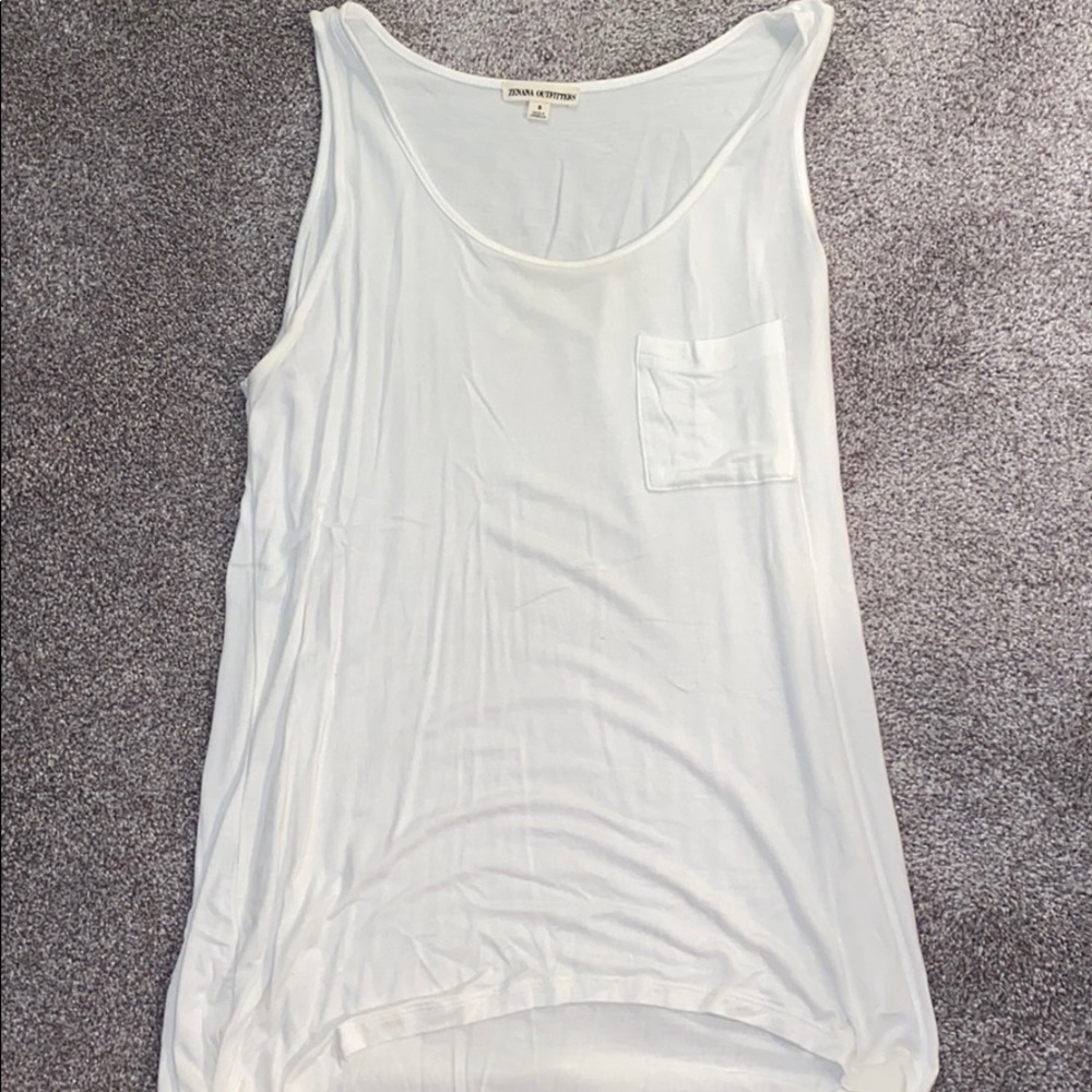 Zenana Outfitters Soft White Tank Top